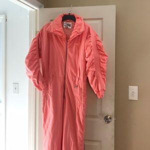 Vintage Subello One Piece Ski Suit Peach size 14